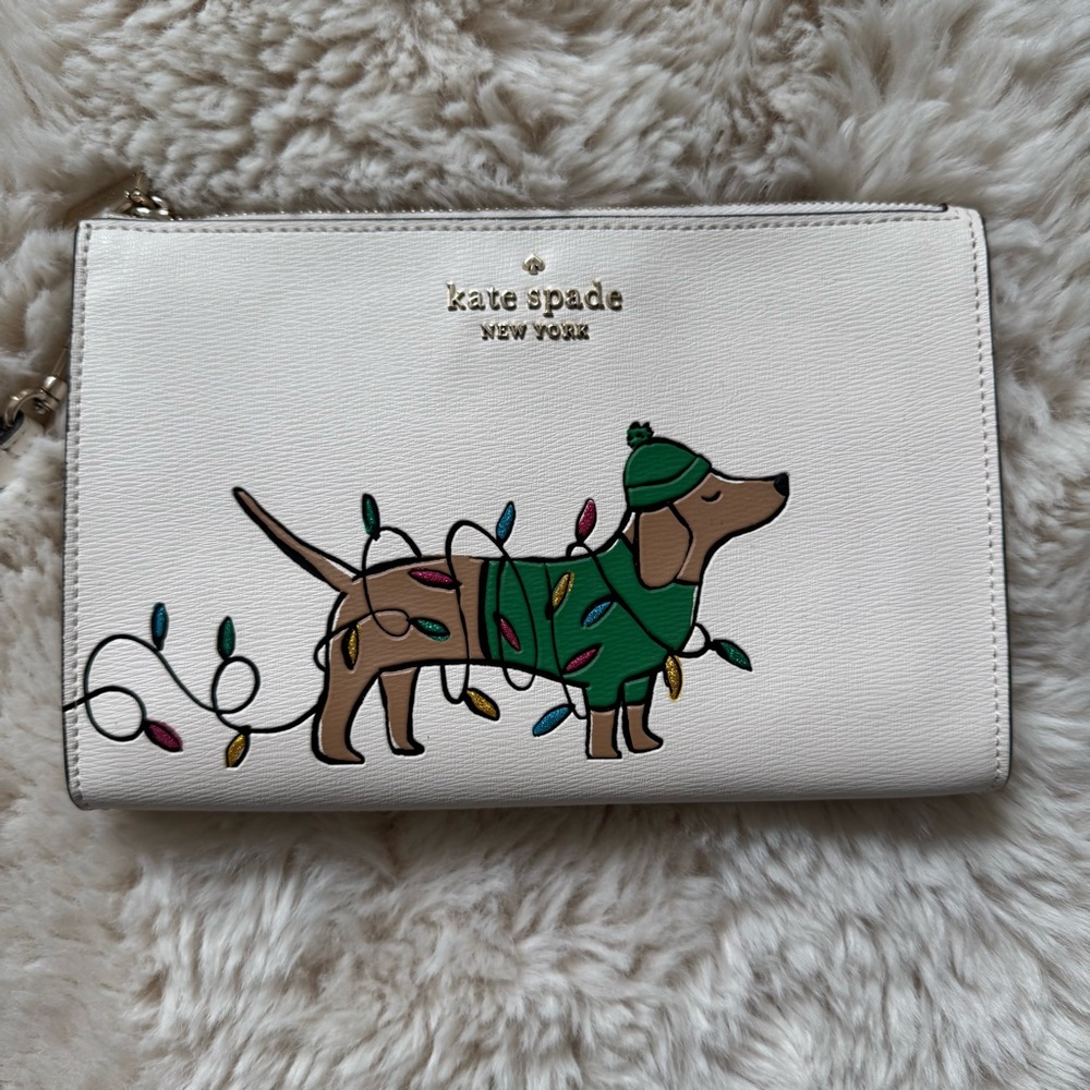 Kate Spade Dachshund Holiday Wristlet